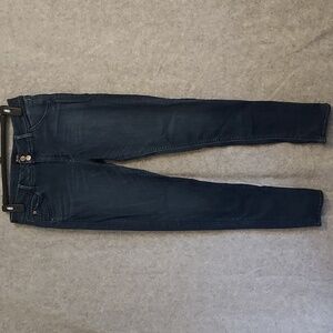 Hudson Jeans Mid-Rise Skinny Stretch Blue Women's Collin Flap Pocket Black Label